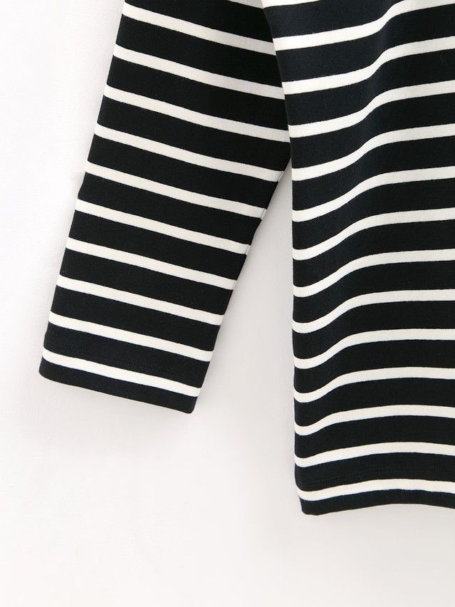 Women's polo neck shirt CONTE ELEGANT LD 2955, s.170-92, black-white - 3