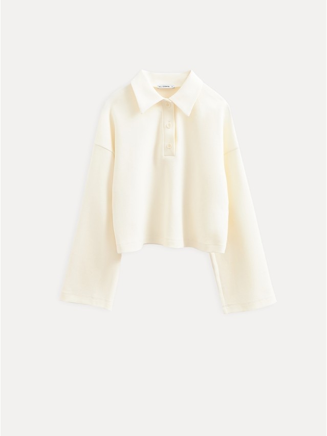 Women's polo neck shirt CONTE LD 3458, s.170-84, ecru - 4