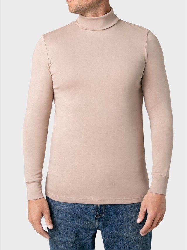 Men's polo neck shirt DiWaRi MD 816, s.170,176-100, light cappuccino - 1