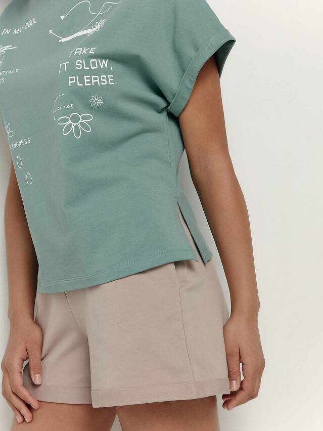 Women's polo neck shirt CONTE ELEGANT LD 1773, s.170-84, green - 1