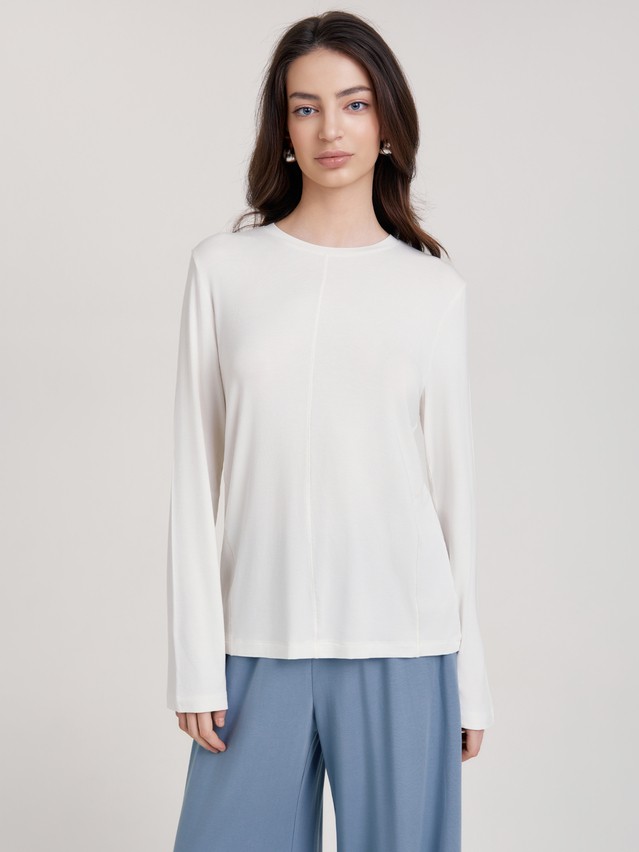 Women's polo neck shirt CONTE LD 3506, s.170-84, off-white - 1