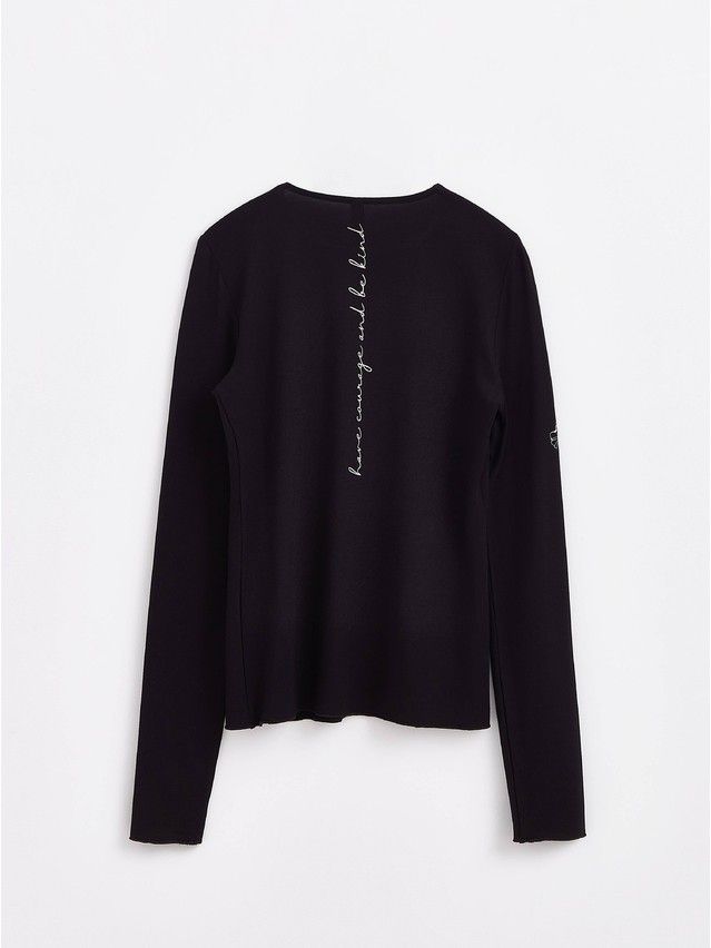 Women's polo neck shirt CONTE ELEGANT LD 1445, s.170-92, black - 2