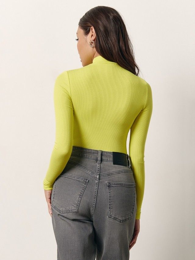 Women's polo neck shirt CONTE ELEGANT LD 2365, s.170-92, bitter lemon - 3