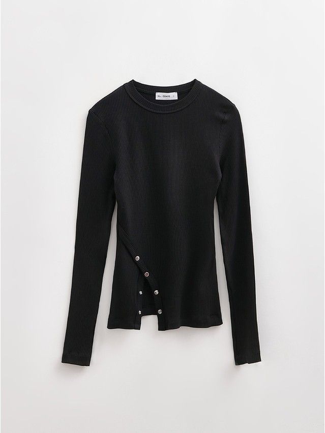 Women's polo neck shirt CONTE ELEGANT LD 2794, s.170-92, black - 7