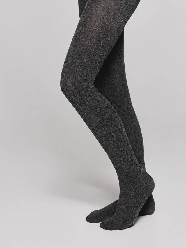 Fancy children's tights CONTE ELEGANT MELANGE, s.146-152, grafit - 3
