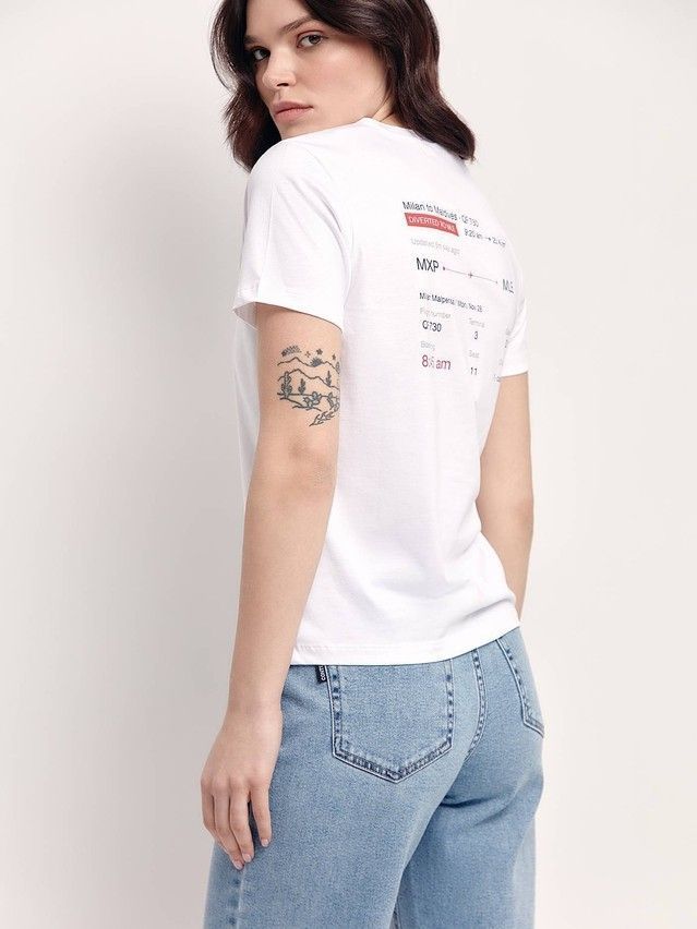 Women's polo neck shirt CONTE ELEGANT LD 1666, s.170-100, white - 3