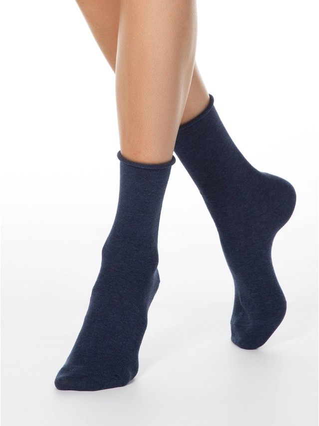 Women's cotton socks COMFORT (without elastic) 19C-101SP, rives. 36-37, 000 dark blue - 1