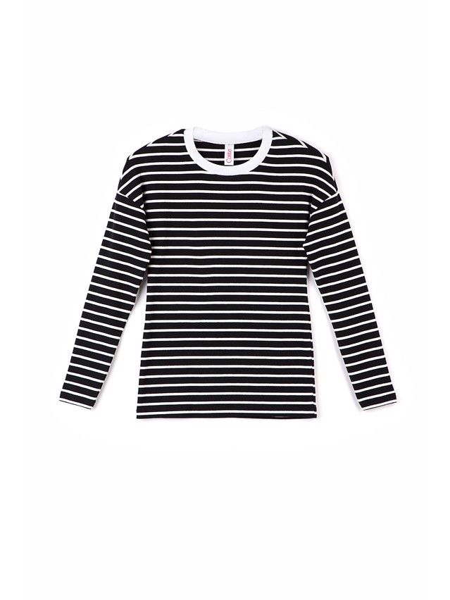 Women's polo neck shirt CONTE ELEGANT LD 827, s.170-100, black-white - 4