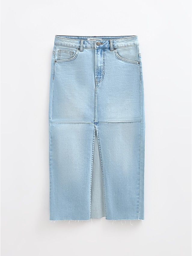 Denim skirt CONTE ELEGANT CON-763, s.170-90, light blue - 8
