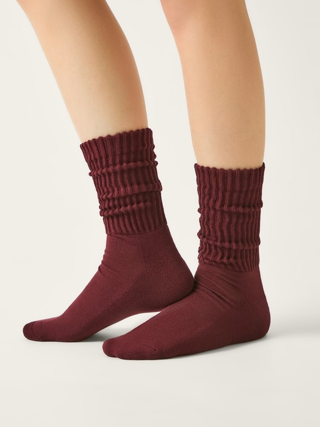 Women's socks CONTE ELEGANT COMFORT, s.23-25, 750 maroon - 1