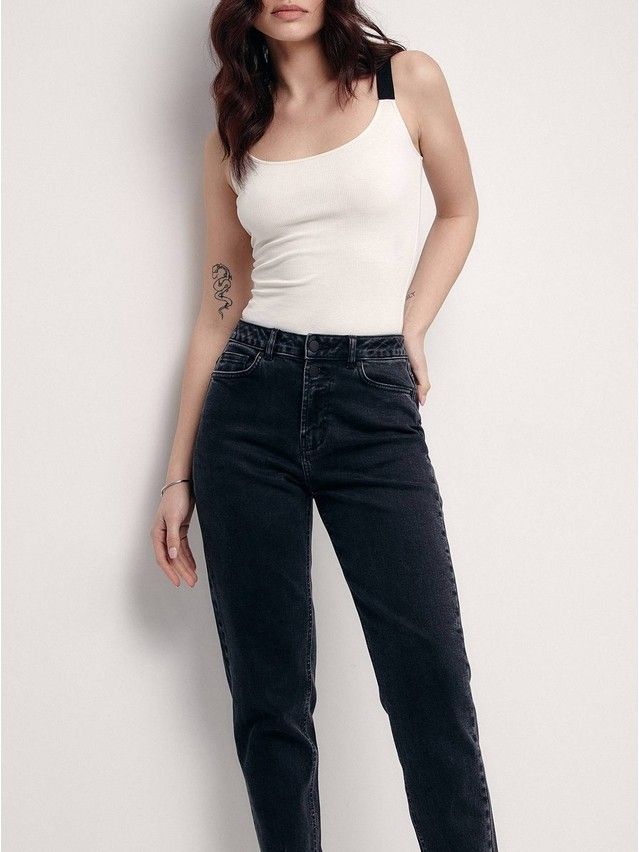 Denim trousers CONTE ELEGANT CON-449, s.170-102, washed black - 1