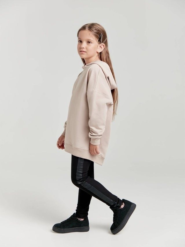 Polo neck shirt for girls CONTE ELEGANT DD 1453, s.134,140-64, light cappuccino - 3