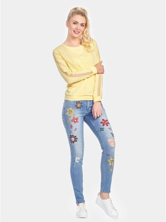 Women's polo neck shirt CONTE ELEGANT LD 706, s.158,164-100, yellow - 1