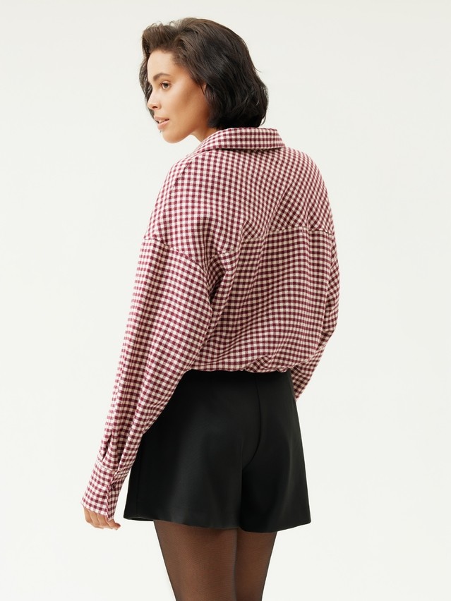 Women's shirt CONTE LRU 3611, s.170-84-90, burgundy-ecru check - 5
