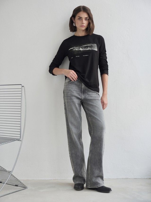 Women's polo neck shirt CONTE LD 3287, s.170-88, black-eye - 4