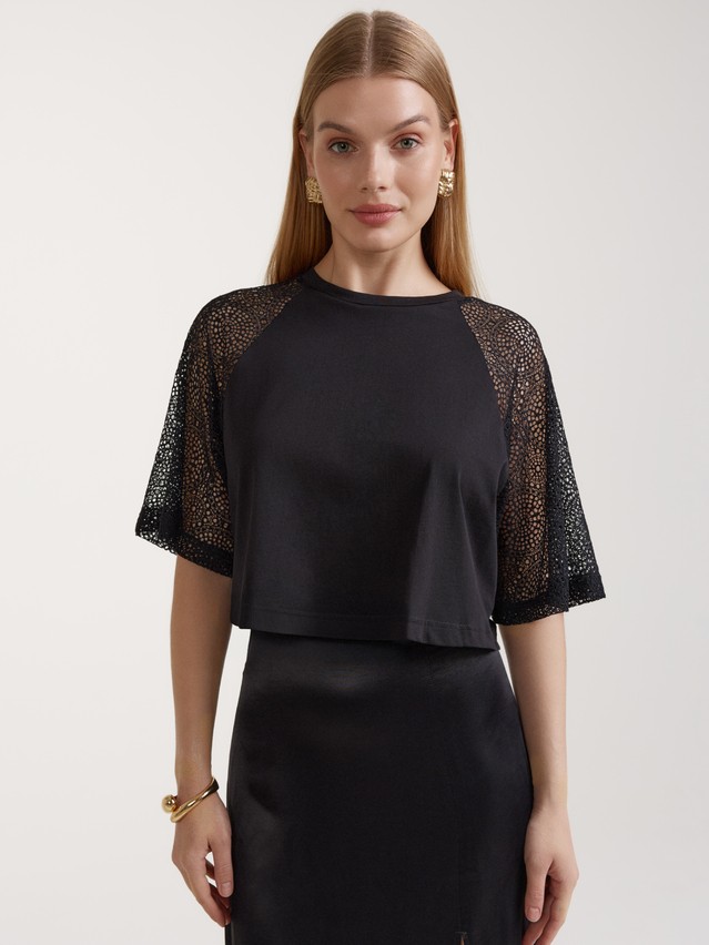 Women's polo neck shirt CONTE ELEGANT LD 3159, s.170-84, black - 5