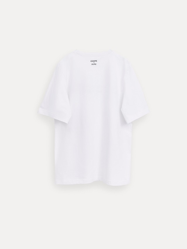 Women's polo neck shirt CONTE ELEGANT LD 3036, s.170-92, white-my dog - 4