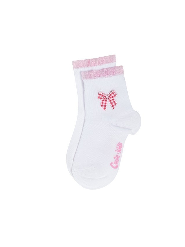 Children's socks CONTE-KIDS TIP-TOP, s.12, 1000 white-pink - 5