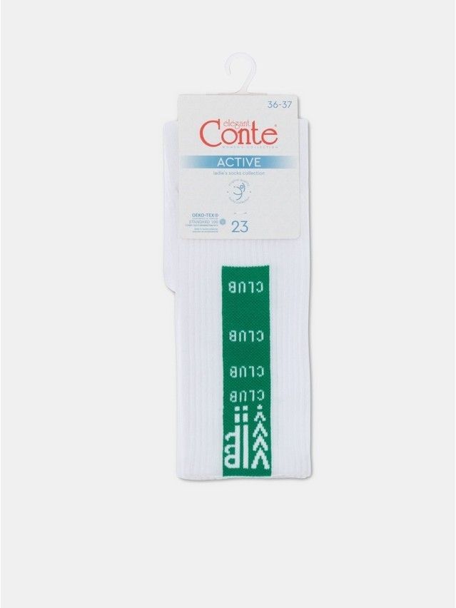 Women's socks CONTE ELEGANT ACTIVE, s.27, 433 white-light green - 7