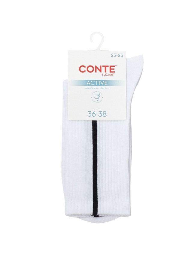 Women's socks CONTE ELEGANT ACTIVE, s.23-25, 965 white - 4