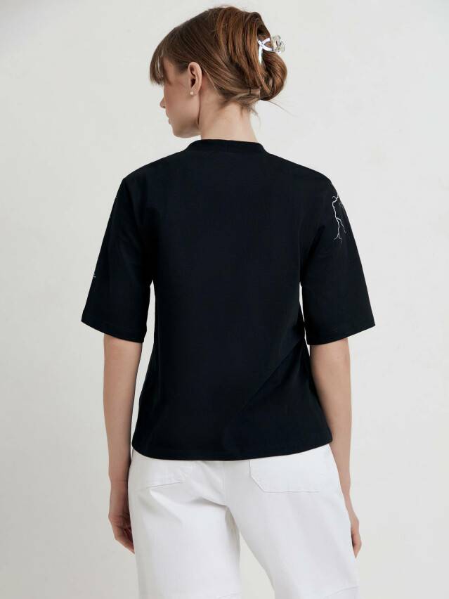 Women's polo neck shirt CONTE ELEGANT LD 1651, s.170-92, black - 2