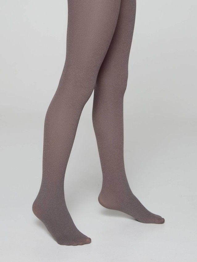 Fancy children's tights CONTE ELEGANT MELANGE, s.140-146, grey - 1