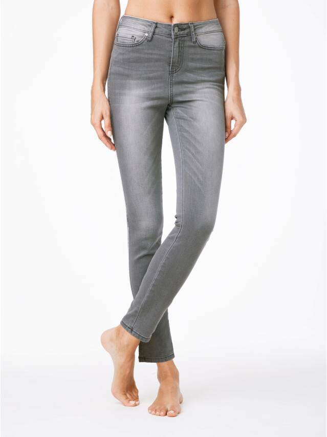 Denim trousers CONTE ELEGANT CON-49, s.170-102, grey - 1