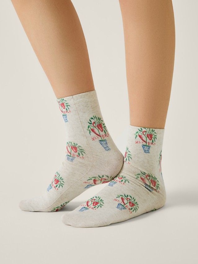 Women's socks CONTE ELEGANT FANTASY, s.23-25, 788 beige - 1