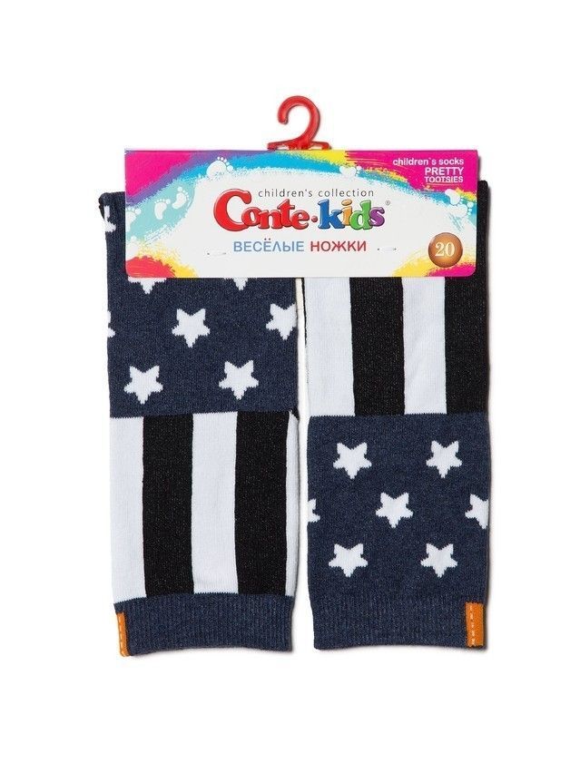 Children's socks CONTE-KIDS CHEERFUL LEGS, s.30-32, 280 navy - 2