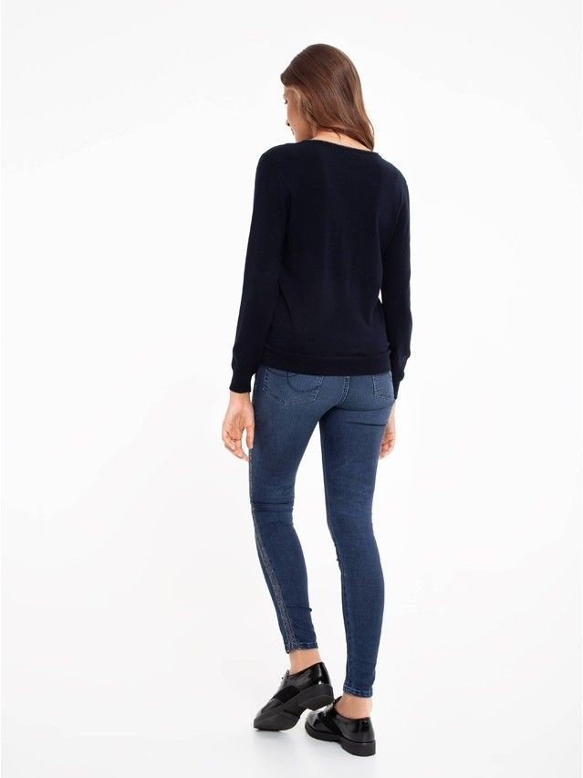 Women's polo neck shirt CONTE ELEGANT LDK023, s.158,164-84, dark blue - 3