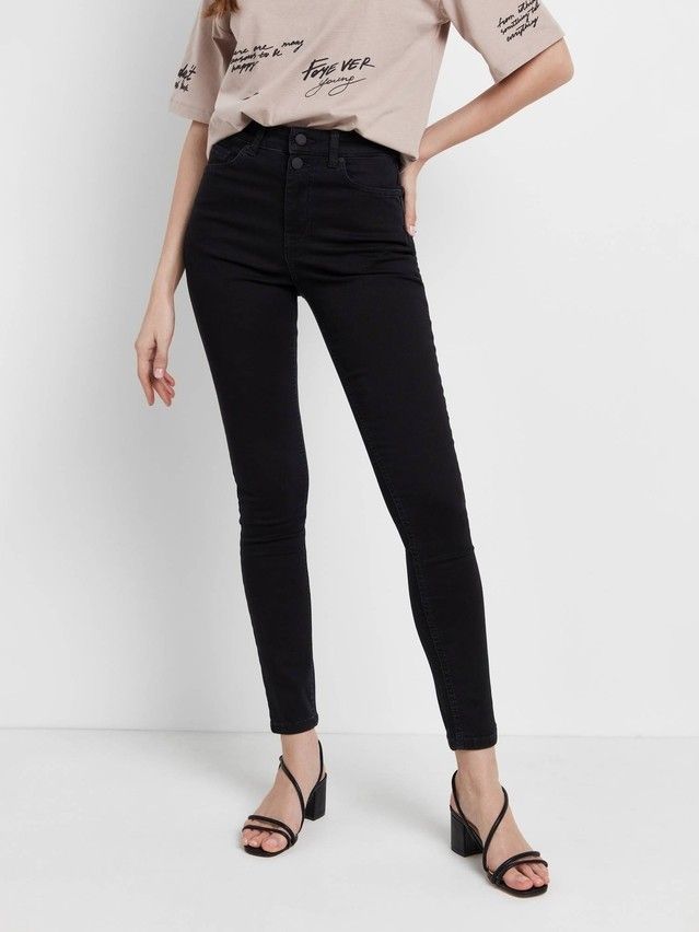 Denim trousers CONTE ELEGANT CON-395, s.170-102, washed black - 1