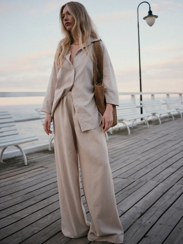 Women's trousers CONTE LBK 3479, s.170-84-90, beige - 1