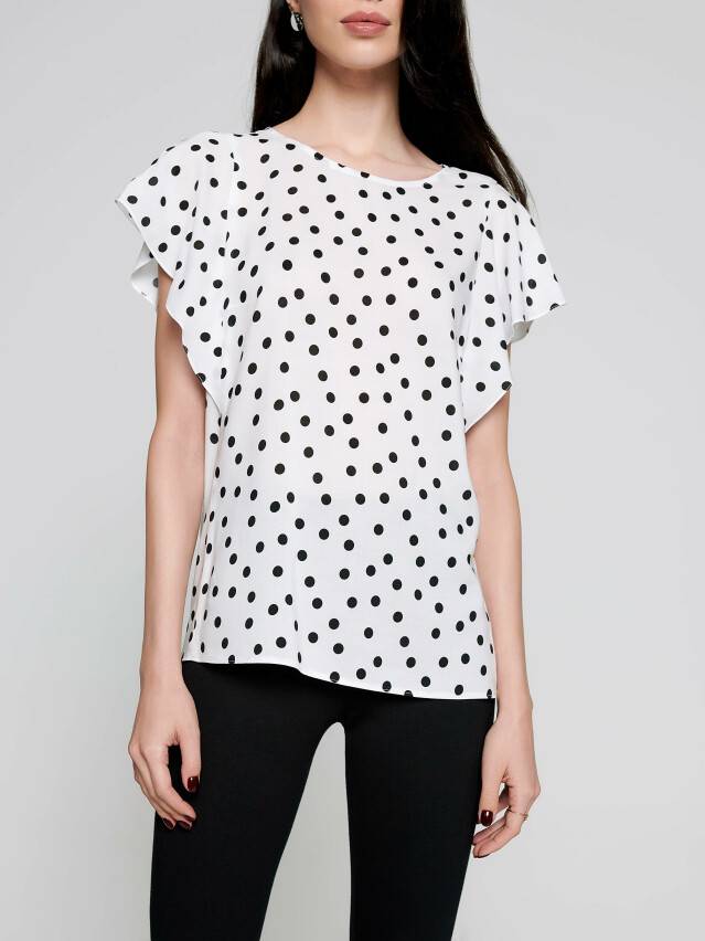 Women's blouse LBL 1092, s.170-84-90, white-black - 1