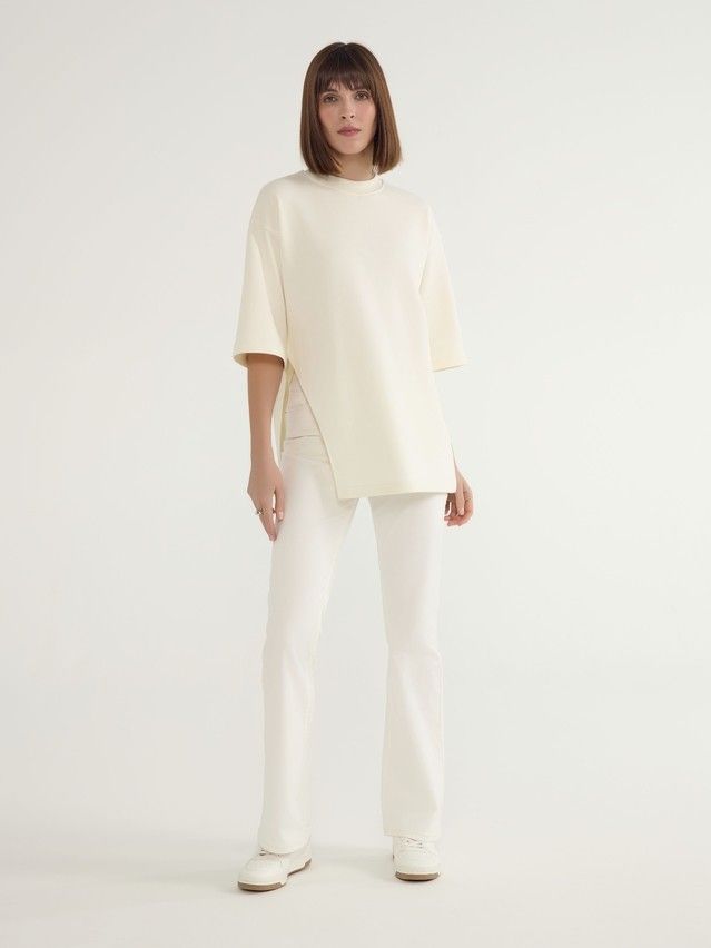 Women's polo neck shirt CONTE ELEGANT LD 3070, s.170-92, ecru - 1