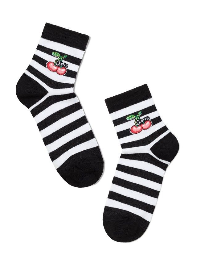 Women's socks CONTE ELEGANT CLASSIC, s.23, 108 black-white - 2