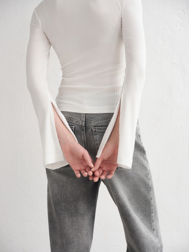 Women's polo neck shirt CONTE LD 3241, s.170-84, white - 5