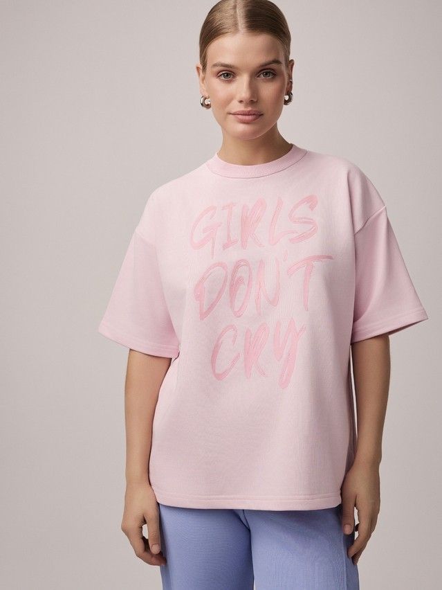 Women's polo neck shirt CONTE ELEGANT LD 2726, s.170-92, crystal pink - 1