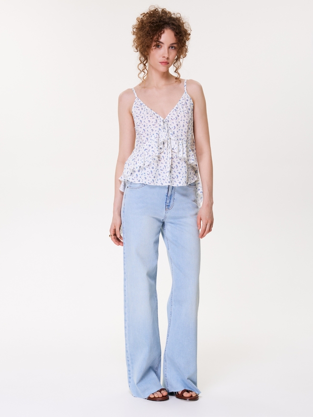 Women's blouse CONTE LBL 3473, s.170-88-94, white-flowers - 1