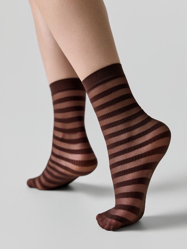 Women's socks CONTE ELEGANT FANTASY, s.23-25, chocolate - 2