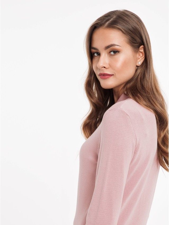 Women's polo neck shirt CONTE ELEGANT LDK024, s.158,164-84, ash pink - 2