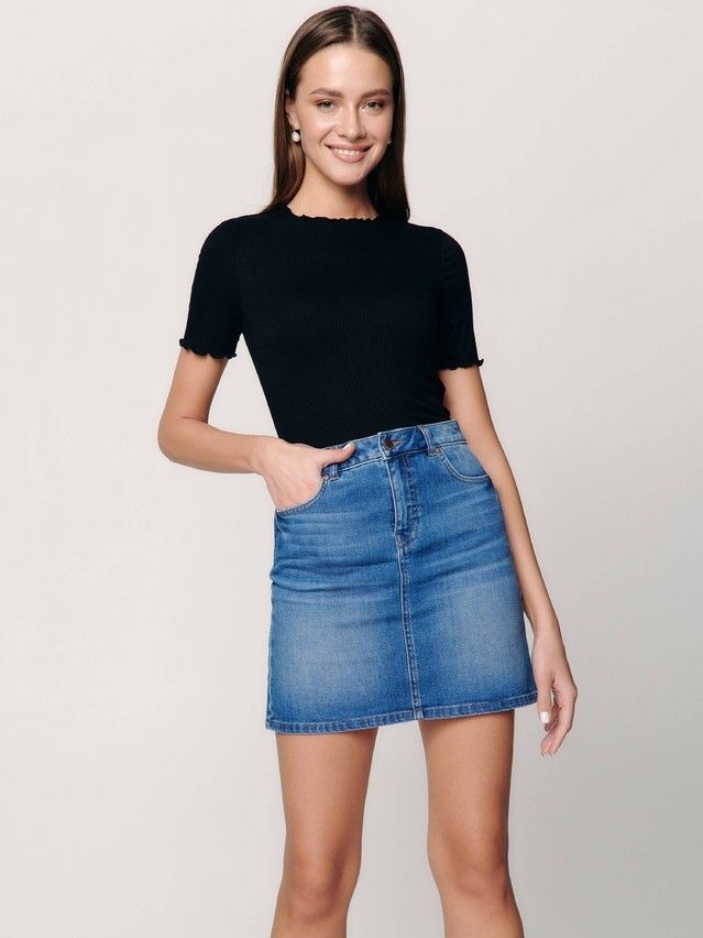 Women's polo neck shirt CONTE ELEGANT LD 1166, s.170-100, black - 2