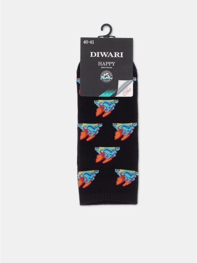 Men's socks DIWARI HAPPY, s.25, 171 black - 4
