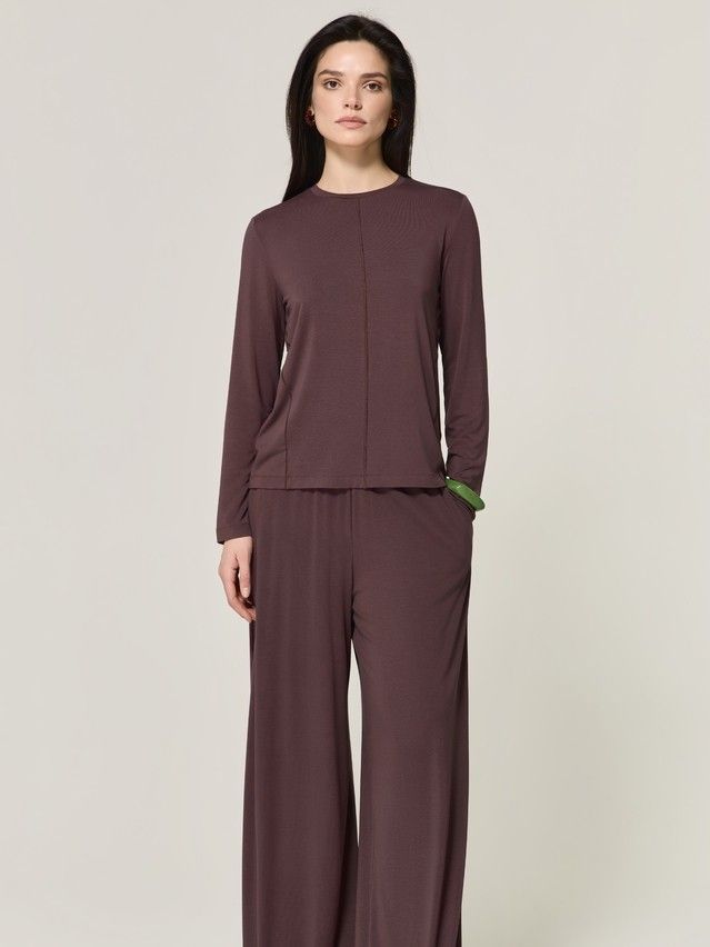 Women's polo neck shirt CONTE LD 3506, s.170-84, chocolate - 1