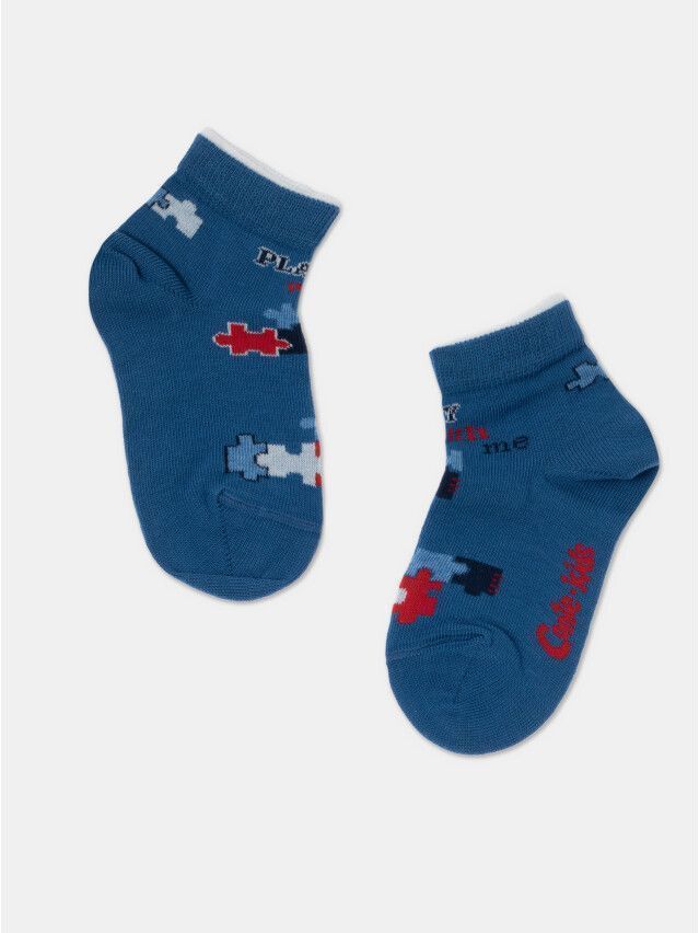 Children's socks CONTE-KIDS TIP-TOP (2 pairs),s.18-20, 702 white-denim - 1