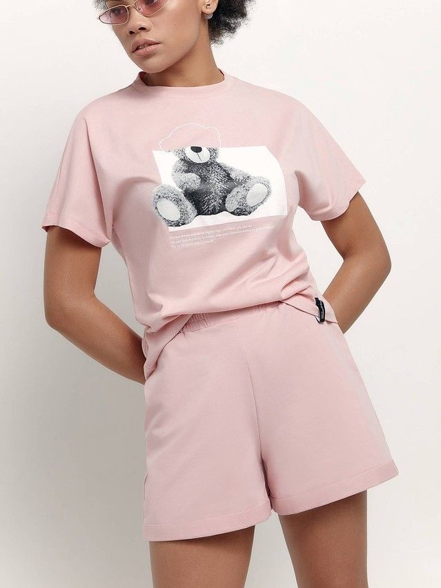 Women's polo neck shirt CONTE ELEGANT LD 1742, s.170-92, romantic pink - 3