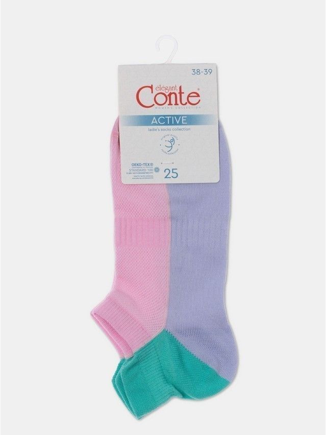 Women's socks CONTE ELEGANT ACTIVE, s.23, 393 light pink-pale purple - 5