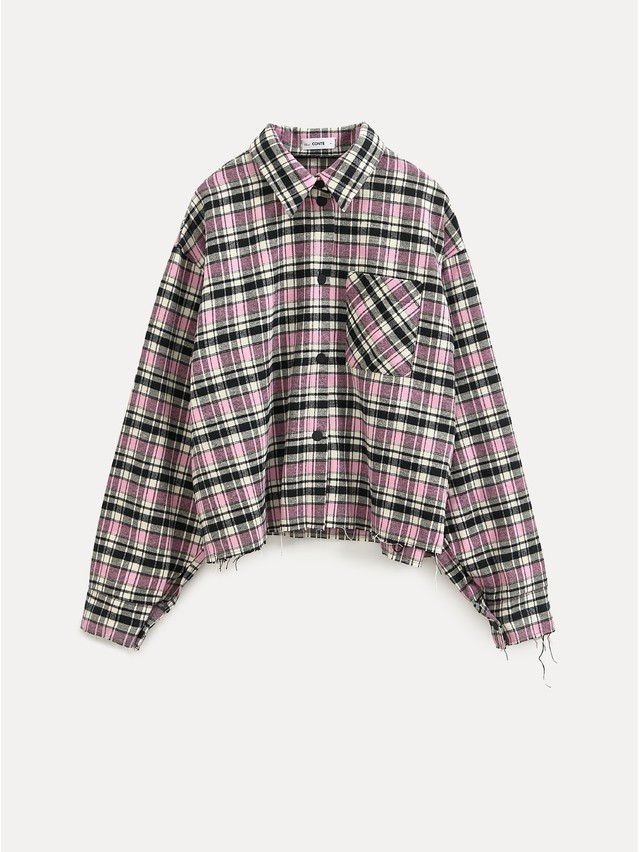 Women's shirt CONTE LRU 3504, s.170-88-94, black-pink check - 7