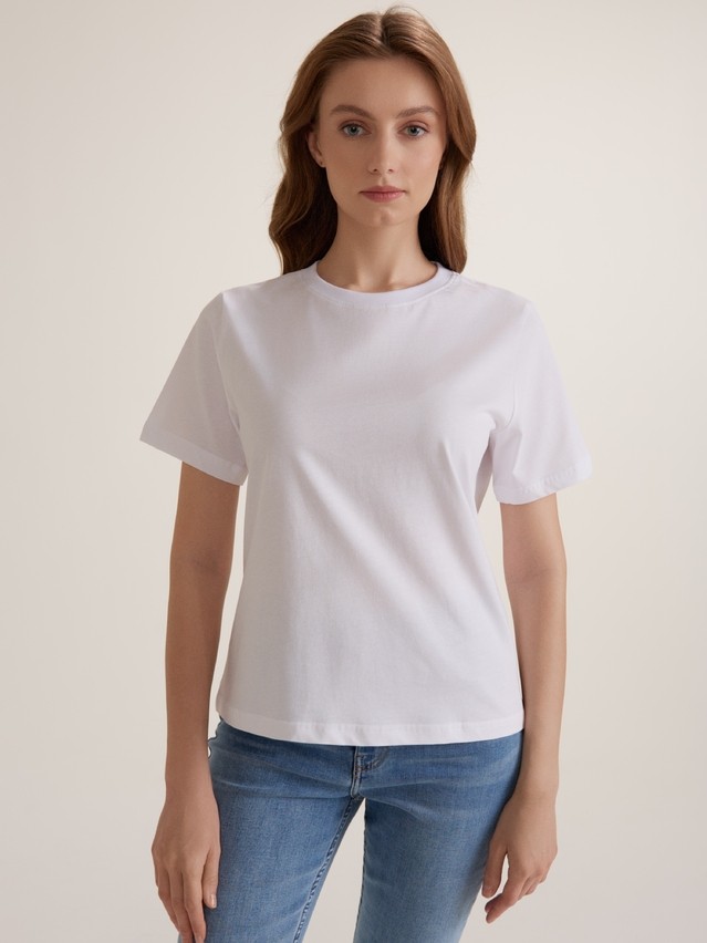 Women's polo neck shirt CONTE ELEGANT BASIC COLLECTION LD 5024, s.170-84, white - 1