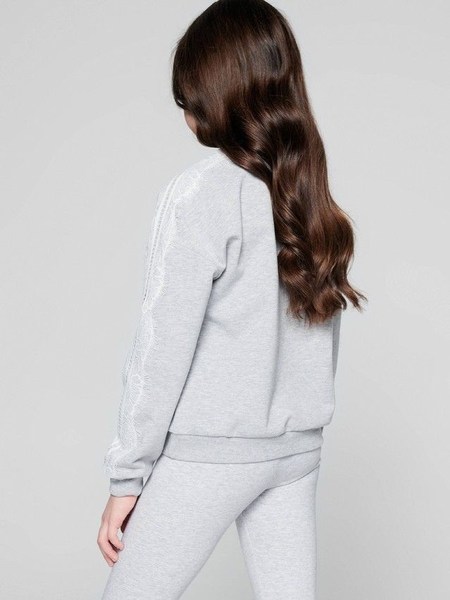 Sweatshirt for girls DD 1074, s.128,134-68, shiny grey - 2