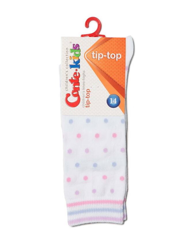 Children's knee high socks CONTE-KIDS TIP-TOP, s.21-23, 035 white - 2